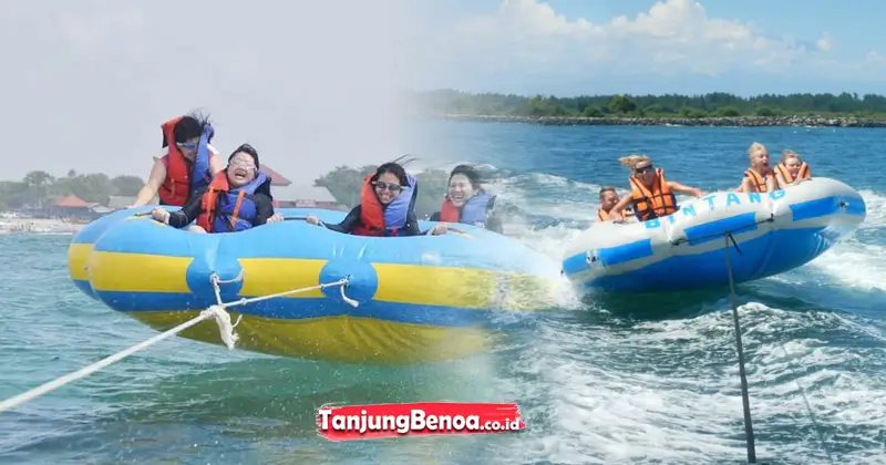 Serunya main Donut Boat di Tanjung Benoa