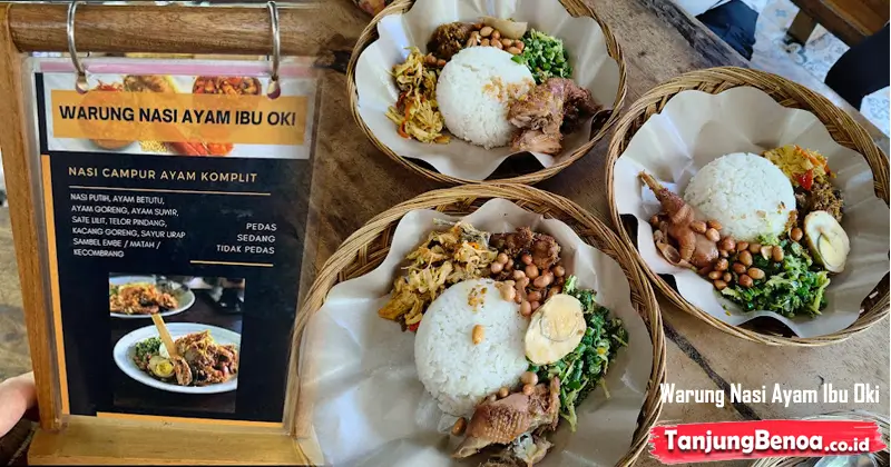 Menu Warung Nasi Ayam Ibu Oki